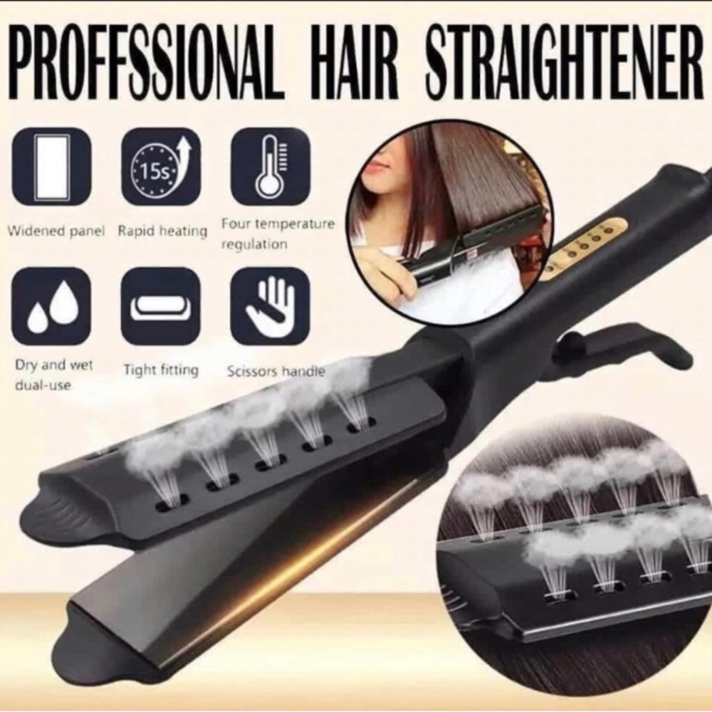 Professional Straightener for a smooth salon finish.